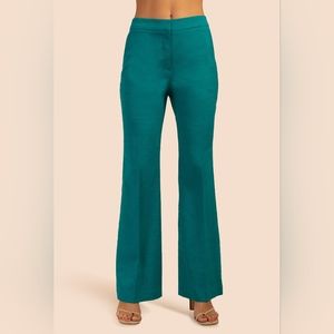 Trina Turk Danno Tile Blue Flare Pants Size 4 NWOT